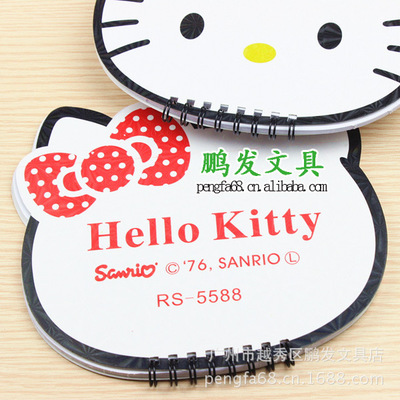 【KT卡通文具 学生用品文具 KT猫头造型35页线圈笔记本】价格,厂家,图片,练习本,广州市越秀区鹏发文具店-